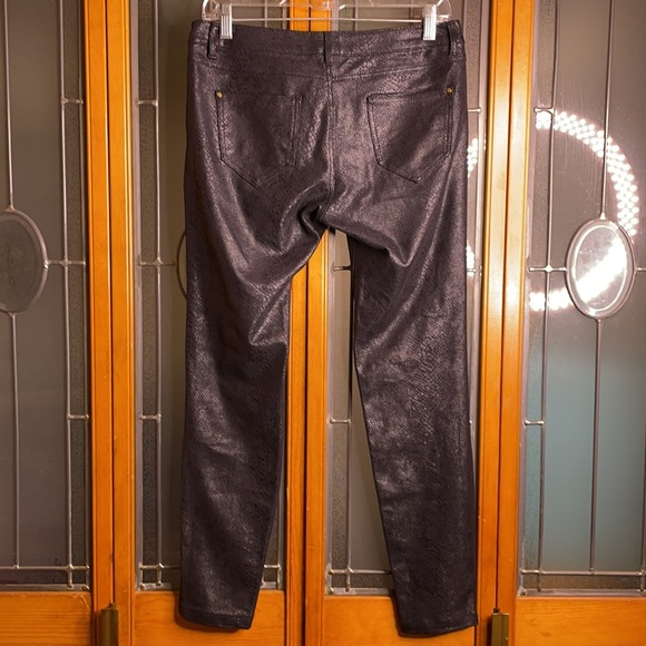 Zara Snakeskin Print Stretch w/ Gold Zipper Pants - Picture 8 of 13